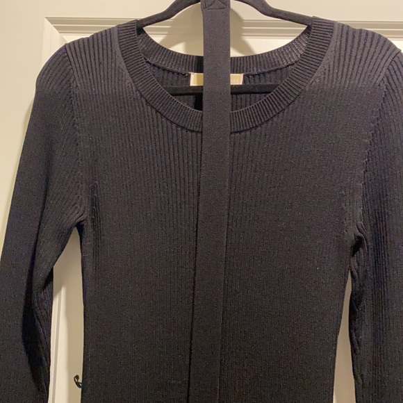 Michael Kors MIDI Ribbed Long Sleeve Dress - Picture 2 of 3